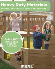 Playground Kids Steering Wheel Toy – Outdoor Playhouse Toys Plastic Pirate Sh…