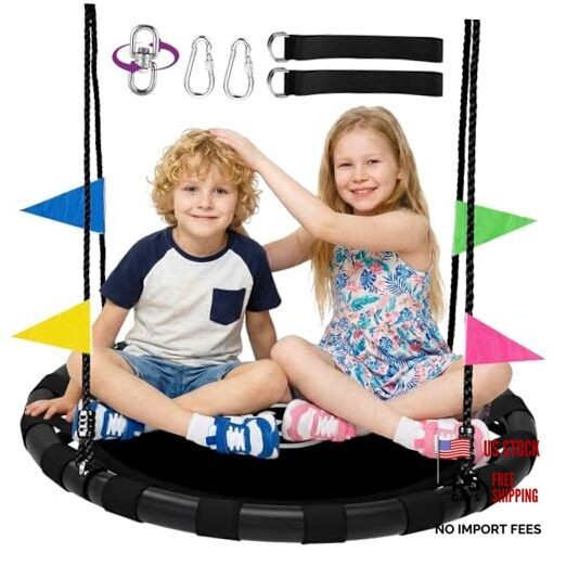 Saucer Swing for Kids & Adults, 900lbs Weight Capacity Heavy Duty Tree 40 Inch
