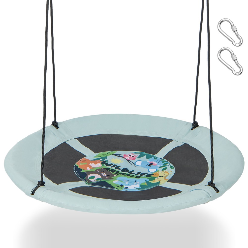 40″ Saucer Tree Swing with Adjustable Hanging Ropes Necessary Hardware for Kids