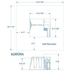 Backyard Discovery Aurora Cedar Swing Set, Kids Outdoor Playground Slide