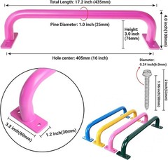 ESPETS 17” 6 Piece Multi-Color Metal Safety Handles Step Playground Accessories