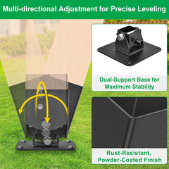 Heavy-Duty Swing Set Brackets, A-Frame Swing Set Hardware Kit, 1 Middle Bracket