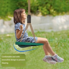 Heavy Duty Swing Seat with Wider Seats & Adjustable Rope and Carabiners, Non-…