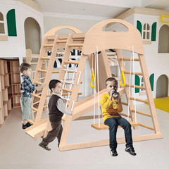 Kids Boys Girls Bedroom Swing Slide Set Playground Climbing Playset, Ages 2-6yrs