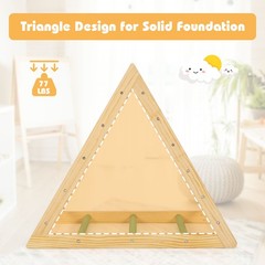Costway Climbing Triangle Ladder Wooden Triangle Climber Educational Climber