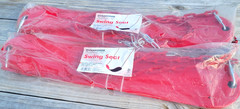 Swing Seat Swinset Seats with Chain 120 LB Kids Swings Set of 2 RED (NOS)