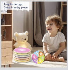 Wooden Stepping Stones for Kids, 6Pcs Non-Slip Toddler Balance Indoor & Outdoor