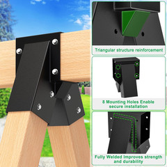Heavy-Duty Swing Set Brackets, A-Frame Swing Set Hardware Kit, 1 Middle Bracket