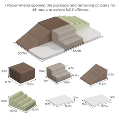 6-Piece Climbing Foam Blocks Playset – Soft Indoor Activity Toys for Toddlers…