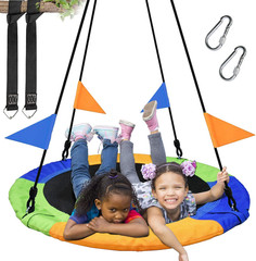 40 Inch Saucer Tree Swing Flying 900Lb Weight Capacity 2 Added Hanging Straps Ad