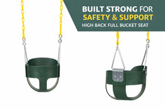LittleLift Heavy-Duty High Back Full Bucket Toddler Swing Seat