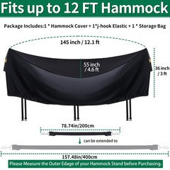Hammock Covers for Outdoor Waterproof, Durable 420D Hammock Cover for 12 ft H…