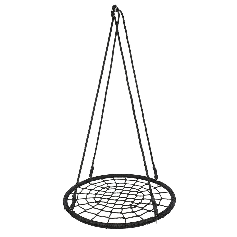 40″ Tree Swing Net Platform Adjustable PE Rope Children Backyard 600lbs Capacity