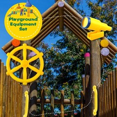 5 Pcs Kids Playground Accessories for Kids Outdoor Plastic Steering Wheel Swi…