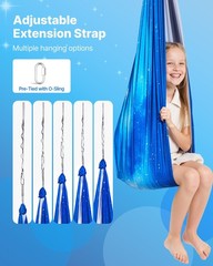 300lb Therapeutic Stretch Swing, Cocoon Design, 360° Swivel Hanger