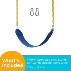Swing for Outdoor Swing Set – Swing Seat Replacement Kit with Heavy Duty Chai…