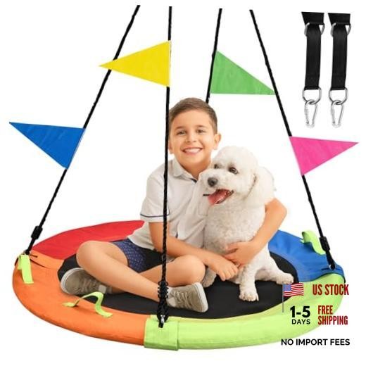 Tree Swing, Saucer Swing, 40 inch 900lbs Weight Capacity, with 40 Inch
