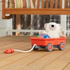 Vibrant Orange Kids Wagon – BPA-free Outdoor Toy with Ergonomic Handle