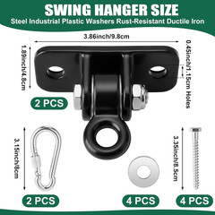 Heavy Duty a Frame Swing Set Bracket Kit Include 2 Brackets & 2 Swing Hangers wi