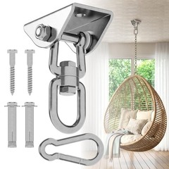 360°Rotating Hammock Hanging Kit, Heavy Duty 1200 lb Capacity Stainless Steel…