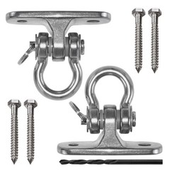 Heavy Duty Anti-Rust 304 SS Swing Hangers, 2000lb, Indoor Outdoor 2-Pack