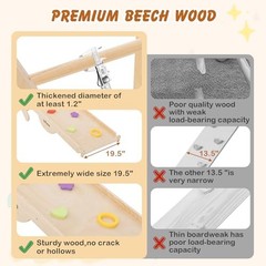 Climbing Toys for Toddlers, Upgrade Wooden Montessori Foldable 12 in 1
