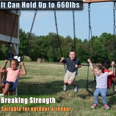2 Pack Hanging Swing Chain with 4 Carabiners 25in, 660LB Capacity Heavy Duty …