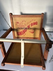 Vintage Swing N Sing Childs Outdoor Folding Wooden Swing