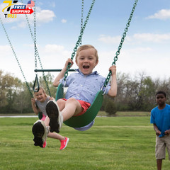 Backyard Discovery Big Brutus Galvanized Steel Swing Set Kit with Classic A-Fram
