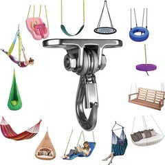 Heavy Duty Swing Hanger Stainless Steel 180° Smooth Operation Screws Bolts, P…