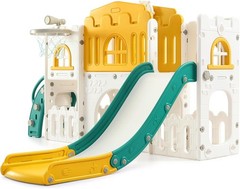 8 IN 1 Toddler Slide Playset Toys Backyard Playground Playset Indoor/Outdoor
