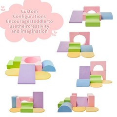 Climbing Toys for Toddlers Indoor,7-Piece Foam Toddler Climbing Blocks Set, C…
