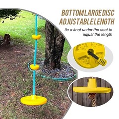 Climbing Rope with Platforms Tree Swing for Kids Disc Swing Seat Set Outdoor