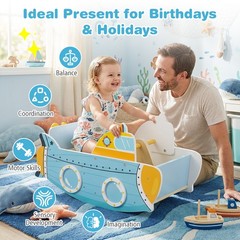 Climbing Toy for Toddlers 1+ Submarine-Themed Wooden Montessori Climbing Set