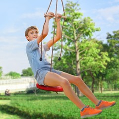 VEVOR 65 ft Zip Line Kit for Kids Adult Trolley Slackers Zipline Up to 330 lb