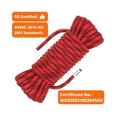 AOLEBA 10.5 mm Static Climbing Rope 70M(230ft) Outdoor Rock Climbing Rope, Red