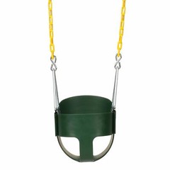 High Back Full Bucket Infant Swing Set Seat – Coated Chains – Fully Assembled