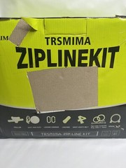 98 Feet Zip Line Kit for Kids and Adult up to 350 Lb with Zipline Spring Brake
