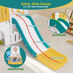 9 IN 1 Toddler Slide Climber Playset Playhouse Playground Indoor Outdoor Toys