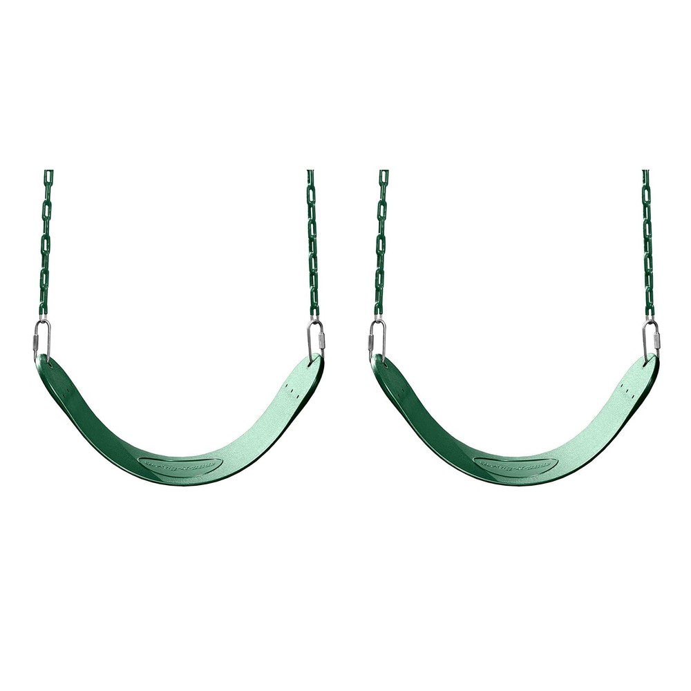 WS 4761 Heavy Duty Swing Seat Set of Outdoor Playground Swings with Coated Ch…