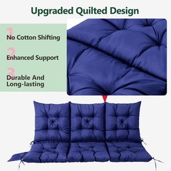 3 Seater Porch Swing Cushion,Thick Cushion for Patio Swing Furniture,3-Person Ou