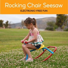 PLATPORTS Indoor Single Rocking Seesaw, Safety-Stable Wide Base Rocker for Ag…