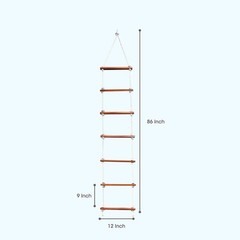 Rope Climbing Ladder Indoor/Outdoor for Kids – Ninja Ladder, Kid 4 to10 years.