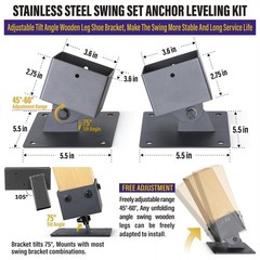 201 Stainless Steel Swing Anchor Leveling Kit Swing Set Leveling Base Bracket
