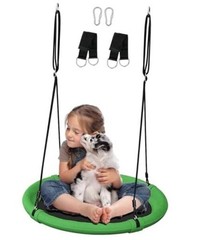 24″ Saucer Tree Swing Set for Kids & Adults – Adjustable Flying Round 24″