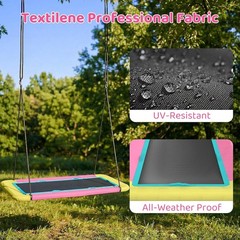 60” Rectangle Platform Tree Swing Kids & Adults Giant Flying Swing