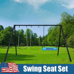 600lb Metal Swing Set Heavy Duty Swings for Kids & Adult Play with Three Swings