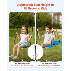 Uimoso Outdoor Swing Set with 3 Seats and A-Frame Stand for Backyard Fun