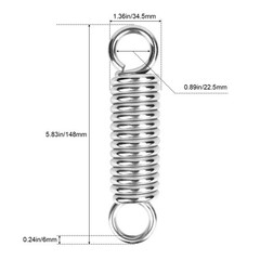 Heavy Duty Spring Fits Hammock Chair Swing Hanging Porch Hook 500lbs Capacity