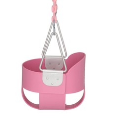 Pink Toddler Swing Full Bucket Seat With Coated Chains For Ages 2 To 4